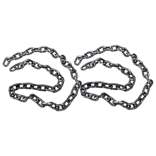 Yardwe 2 Stück Halloween Plastik Ketten Requisiten Lange Fake Chain für Kostüm Accessoires und Dekoration für Halloween Partys und Cosplay Yardwe 2 Stück Halloween Plastik Ketten Requisiten Lange Fake Chain für Kostüm Accessoires und Dekoration für Halloween Partys und Cosplay von Yardwe