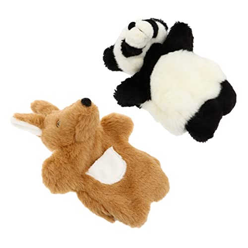 Yardwe 2 Stück Handpuppen Geschichtenerzählpuppen Handspielzeug Puppenhandschuhe Tierspielzeug Lernspielzeug Stoffpuppe Rollenspielspielzeug Cartoon Puppe Pp Baumwolle von Yardwe