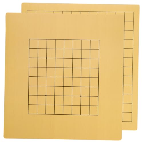Yardwe 2 Stück Holz Go Spielbrett Doppelseitiges Go Schachbrett für Tragbar und Lernspielzeug Stabil und Langlebig von Yardwe