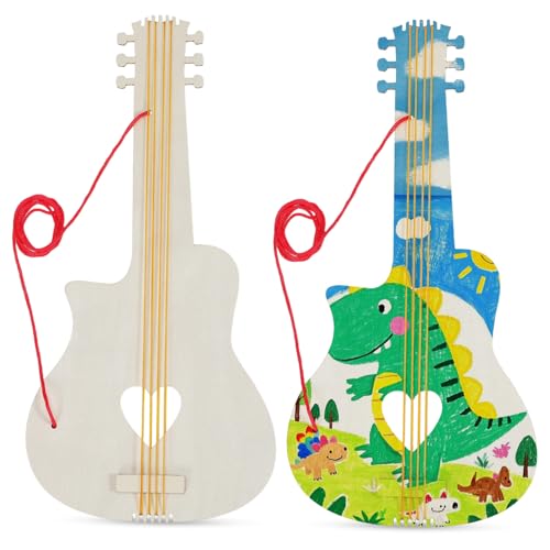 Yardwe 2stücke DIY Holz-Gitarre Für Junge Mädchen Unlackierte Handgemachte Gitarre Zum Malen Und Gestalten Bastelspielzeug Für Kreative Junge Mädchen Feinmotorik Yardwe 2stücke DIY Holz-Gitarre Für Junge Mädchen Unlackierte Handgemachte Gitarre Zum Malen Und Gestalten Bastelspielzeug Für Kreative Junge Mädchen Feinmotorik von Yardwe