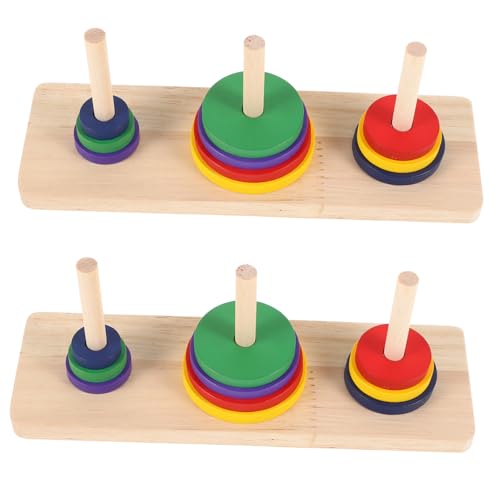 Yardwe 2 Stück Holzspielzeug Intelligentes Hanoi Turm Puzzle für Erwachsene und Ab Jahren Kreatives Denkspiel Problemlösungsfähigkeiten Sicheres Material mit Glatter Oberfläche für Yardwe 2 Stück Holzspielzeug Intelligentes Hanoi Turm Puzzle für Erwachsene und Ab Jahren Kreatives Denkspiel Problemlösungsfähigkeiten Sicheres Material mit Glatter Oberfläche für von Yardwe