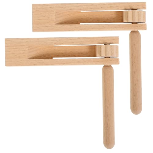 Yardwe 2 Stück Holzspielzeug Rassel Musikinstrument Castanet für Sichere Handpercussion für Kleinkinder Fördert Musikalisches Interesse und Motorische Fähigkeiten Yardwe 2 Stück Holzspielzeug Rassel Musikinstrument Castanet für Sichere Handpercussion für Kleinkinder Fördert Musikalisches Interesse und Motorische Fähigkeiten von Yardwe