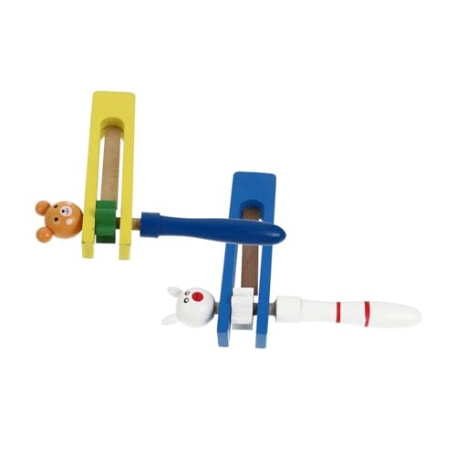 Yardwe 2 Stück Kastagnetten für Orff Musikinstrumente aus Sicherem Material mit Niedlichen Tierformen Bär Hase Kreatives Percussion Instrument für Musikalische Früherziehung Yardwe 2 Stück Kastagnetten für Orff Musikinstrumente aus Sicherem Material mit Niedlichen Tierformen Bär Hase Kreatives Percussion Instrument für Musikalische Früherziehung von Yardwe