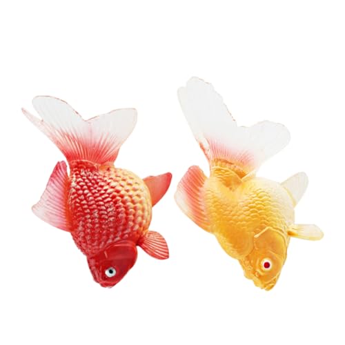 Yardwe 2 Stück Kognitives Fischspielzeug schwimmendes Modell Realistisches Fischspielzeug realistischer Fisch Künstliches Fischmodell kleine Fischfiguren PVC von Yardwe