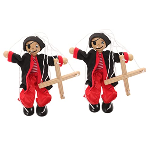 Yardwe 2 Stück Marionettenspielzeug Puppen Marionette Puppet Holzpuppe Menschen Marionetten die Marionetten Marionettenpuppe Marionetten lustige Marionette Marinette-Puppe Flanell von Yardwe