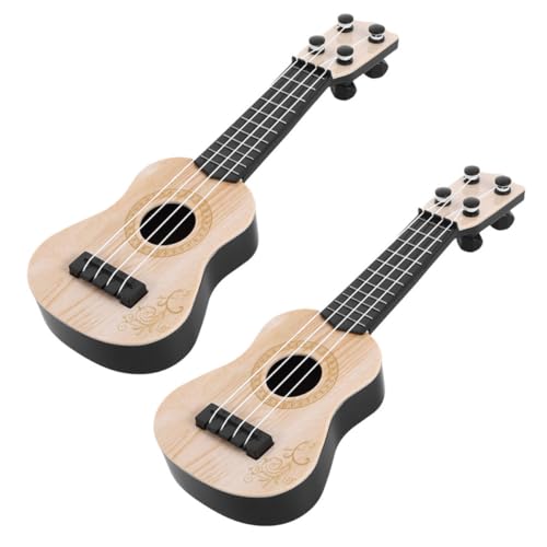 Yardwe 2 Stück Mini Saitige Gitarre für Anfänger Musikalisches Lernspielzeug für Reisen und Partys Leicht und Tragbar Yardwe 2 Stück Mini Saitige Gitarre für Anfänger Musikalisches Lernspielzeug für Reisen und Partys Leicht und Tragbar von Yardwe