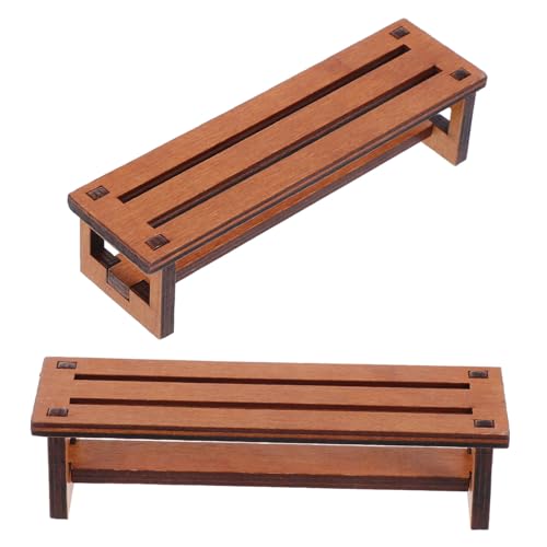 Yardwe 2 Stück Mini Stuhl Dekoration Stühle Mini Dekoration Winzige Möbel Winziger Stuhl Puppenhaus Ornamente Stuhl Ornament Miniatur Puppenhaus Zubehör Exquisites Holz von Yardwe