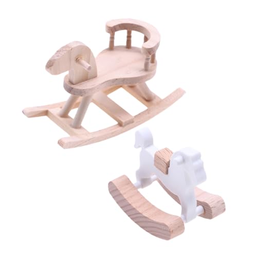 Yardwe 2 Stück Miniatur Holzfigur für Puppenhaus Deko Vielseitige Tischdekoration für Babyzimmer und Tortenaufsatz in Natur und Weiß Yardwe 2 Stück Miniatur Holzfigur für Puppenhaus Deko Vielseitige Tischdekoration für Babyzimmer und Tortenaufsatz in Natur und Weiß von Yardwe