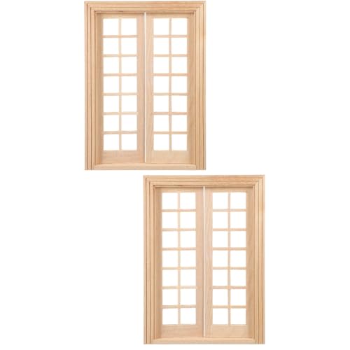 Yardwe 2 Stück Miniatur-Puppenhausfenster Im Maßstab 1:12 Feenfensterrahmen Ideal Für Die DIY-Puppenhausdekoration Yardwe 2 Stück Miniatur-Puppenhausfenster Im Maßstab 1:12 Feenfensterrahmen Ideal Für Die DIY-Puppenhausdekoration von Yardwe