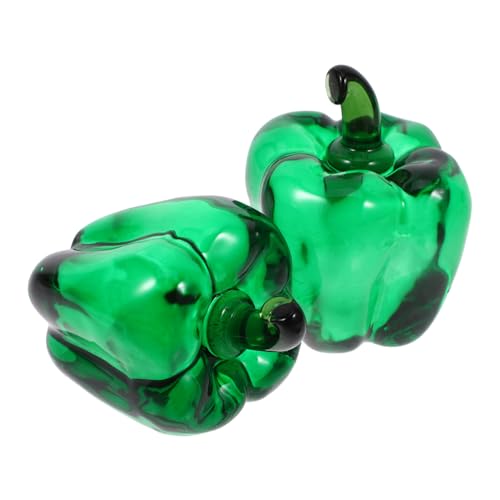 Yardwe 2 Stück Miniaturfigur aus Künstliche Chili Paprika Deko für Zuhause und Büro Tischdeko Gemüse Ornamente für Partys und Events von Yardwe