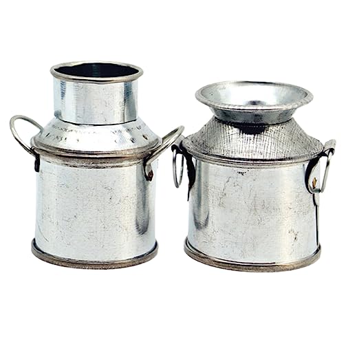 Yardwe 2 Stück Miniaturornament bastelset basteln für kinderspielzeuge Puppenhaus-Milchkanne Milchglas Krug Dekorationsideen für kleine Häuser Mini Blumenkübel Eisen Silver Yardwe 2 Stück Miniaturornament bastelset basteln für kinderspielzeuge Puppenhaus-Milchkanne Milchglas Krug Dekorationsideen für kleine Häuser Mini Blumenkübel Eisen Silver von Yardwe