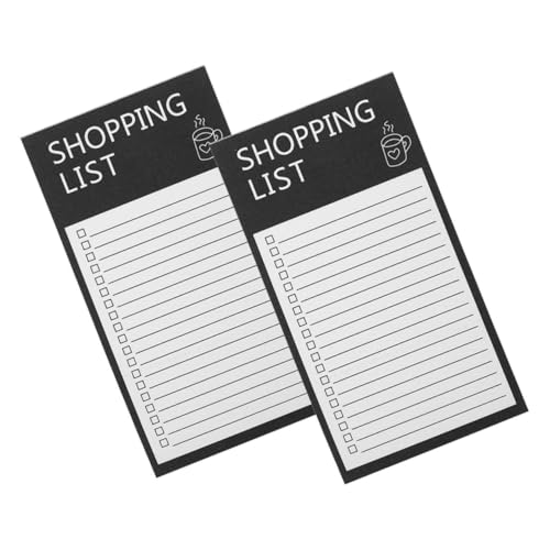 Yardwe 2 Stück Notizbuch kühlschrank Magnetischer Notizblock magnetischer Listenblock Einkaufslisten-Notizblock Einkaufslistenblöcke sind klebrig Papier von Yardwe