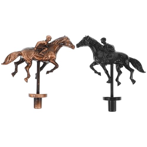 Yardwe 2 Stück Pferderennspiel Figuren aus Metall Miniatur Pferde für Brettspiele Kreative Accessoires für Spannende Spieleabende mit Freunden und Familie von Yardwe