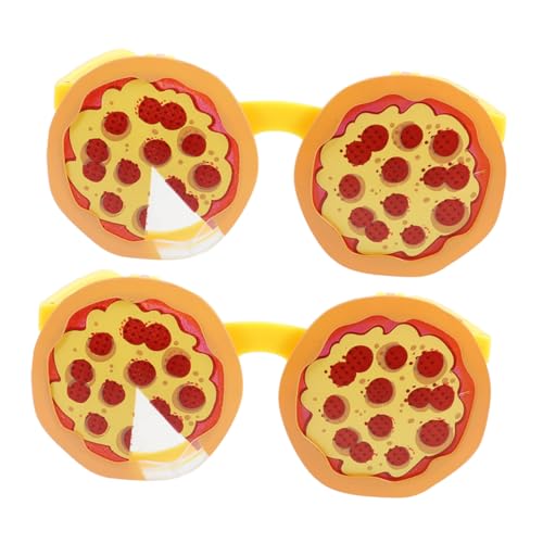 Yardwe 2 Stück Pizzagläser Erwachsene Brillenstütze Kleine Partybrille Pizza -geformte Lustige Brillenstütze Valentinstag Brillenstütze Interessante Brillenstütze Abs von Yardwe