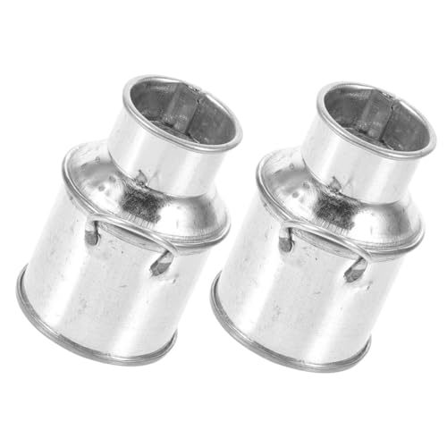 Yardwe 2 Stück Puppenhaus Blecheimer Vase klein winzig Krüge Milch puppenhauszubehör Dollhouse Accessories Miniaturen basteln Miniaturhaus Accessoire Miniaturfiguren Metall Silver von Yardwe