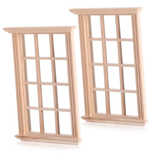Yardwe 2 Stück Puppenhaus winzig Puppenstubenfenster im Maßstab 1 12 Häuser Miniaturfenster realistisch Miniaturtür Mini-Möbeltür Mini-Holzfenster Hausfenster Birke Beige Yardwe 2 Stück Puppenhaus winzig Puppenstubenfenster im Maßstab 1 12 Häuser Miniaturfenster realistisch Miniaturtür Mini-Möbeltür Mini-Holzfenster Hausfenster Birke Beige von Yardwe