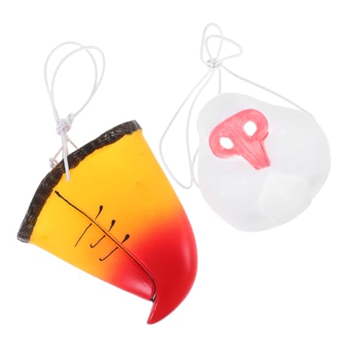 Yardwe 2 Stück Realistische Papageien und für Cosplay Halloween und Partys Einfaches Tragen Maske für Bühnenaufführungen und Kreative Verkleidungen von Yardwe
