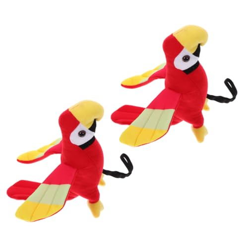 Yardwe 2 Stück Realistischer Piraten schulterpapagei Plüschfigur Leichtes Cosplay Accessoire für Piratenparty Halloween Kostüm Requisite Vogel Deko für Gruppen Rollenspiele von Yardwe