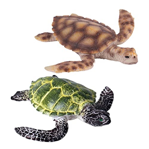 Yardwe 2 Stück Schildkrötenmodell Realistische Meerestiere Figuren für Fördert Vorstellungskraft und Farberkennung Lernspielzeug und Dekoration Groß und Klein Yardwe 2 Stück Schildkrötenmodell Realistische Meerestiere Figuren für Fördert Vorstellungskraft und Farberkennung Lernspielzeug und Dekoration Groß und Klein von Yardwe