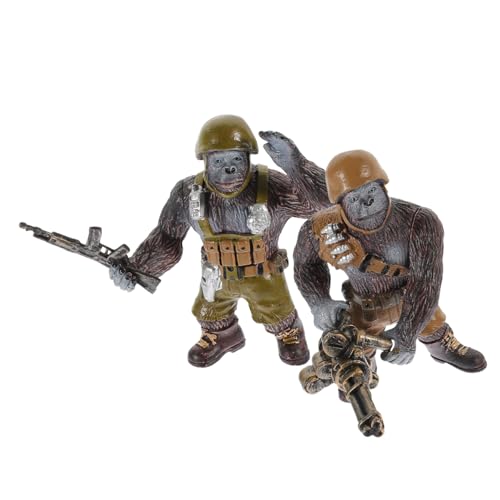 Yardwe 2 Stück Schimpansen Tiermodell Figuren aus für Kindergeburtstage für Kreative Spiele und Dekoration für Partys für Jahre und Älter von Yardwe