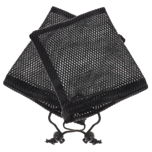 Yardwe 2 Stück 'Schutztasche Tragetaschen Kleine Kordelzugbeutel Puzzle Tragetasche Puzzle Kordelzugbeutel Wiederverwendbare Kordelzugbeutel Netzweben Schwarz von Yardwe
