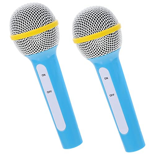 Yardwe 2 Stück Simulationsmikrofonspielzeug Spielzeugmikrofon für Karaoke Kinderspielzeug vorgeben -Mikrofonstütze tun Mikrofon vor Mikrofon für Kleinkinder Plastik von Yardwe