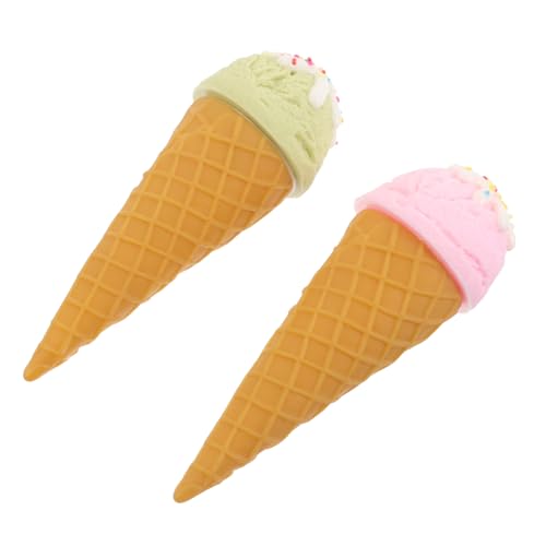 Yardwe 2 Stück Simulierte Eisbecher Modelle für Fensterdekoration Fotografie Props und Kreative Präsentationen Lifelike Dessert Deko Rosa Grün von Yardwe