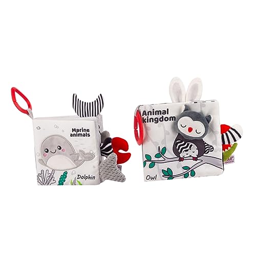 Yardwe 2 Stück Stoffbücher für Junge Mädchen Kontrastbuch mit Tiermotiven für Badewanne und Unterwegs Fördert und Essentials für Neugeborene Yardwe 2 Stück Stoffbücher für Junge Mädchen Kontrastbuch mit Tiermotiven für Badewanne und Unterwegs Fördert und Essentials für Neugeborene von Yardwe