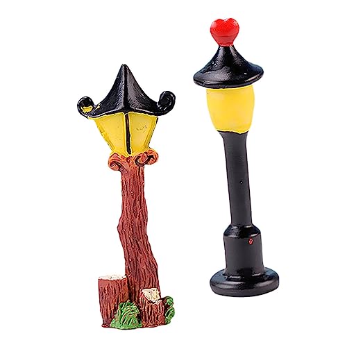 Yardwe 2 Stück Straßenlaterne Dekoration Ornamente Miniaturen Dekorationen Puppenhausmodell Zubehör Miniatur-straßenlaternen Mikroskopisches Modell Straßenlaterne Harz Yardwe 2 Stück Straßenlaterne Dekoration Ornamente Miniaturen Dekorationen Puppenhausmodell Zubehör Miniatur-straßenlaternen Mikroskopisches Modell Straßenlaterne Harz von Yardwe