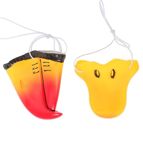 Yardwe 2 Stück Teiliges Cosplay Tiernasen für Halloween Enten und Papageien Schnäbel Perfektes Kostümzubehör für Karneval und Rollenspiele Elastisch und Einfach zu Tragen von Yardwe