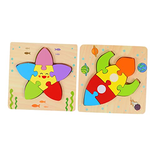 Yardwe 2 Stück Teiliges Holzpuzzle für Kleinkinder Bildungsspielzeug mit Bunten Formen für Drinnen und Draußen Fördert die Sensorische Entwicklung Lernen von Farben Yardwe 2 Stück Teiliges Holzpuzzle für Kleinkinder Bildungsspielzeug mit Bunten Formen für Drinnen und Draußen Fördert die Sensorische Entwicklung Lernen von Farben von Yardwe