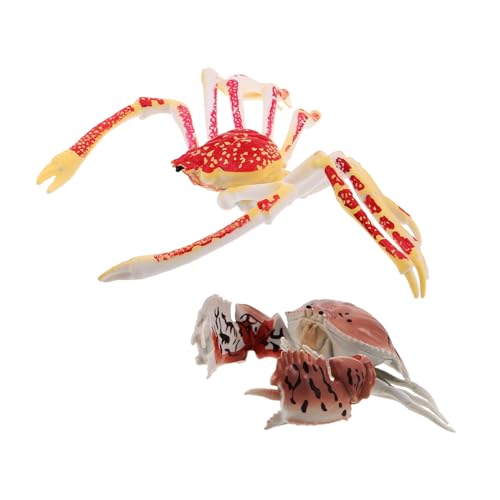 Yardwe 2 Stück Teiliges Krabben Realistische Kunststoff-krabbenfiguren für Spielerische Frühförderung und Kreative Meeres-tierdekoration für Lern Partyumgebung von Yardwe