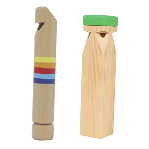 Yardwe 2 Stück Teiliges Set Holzpfeifen für Lernspielzeug zur Musikalischen Frühförderung Leicht und Tragbar für Kreative Spielmomente aus Robustem Holz Gefertigt von Yardwe