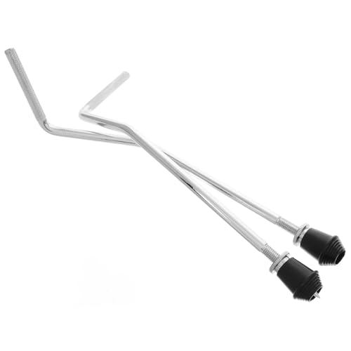 Yardwe 2 Stück Trommelbeinzubehör Schlagzeugständer Zubehör Trommel-Riser Trommelständerfüße Bassdrum-Beinhalterung Bassdrum-Füße Bein der Bassdrum Rostfreier Stahl Silver von Yardwe