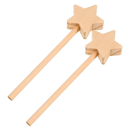 Yardwe 2 Stück Unvollendete Fee Wanderstöcke zum Bemalen Kreative DIY Fee Sticks für Party Dekoration und Bastelprojekte Fördert Kreativität und Geschicklichkeit von Yardwe