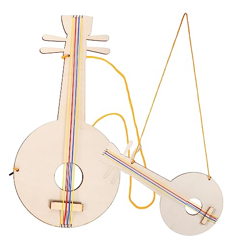 Yardwe 2 Stück Unvollendete Holz Gitarre für Diy und Bastelspielzeug Kreatives Musikinstrument für Hand Augen Koordination und Kreativität Yardwe 2 Stück Unvollendete Holz Gitarre für Diy und Bastelspielzeug Kreatives Musikinstrument für Hand Augen Koordination und Kreativität von Yardwe