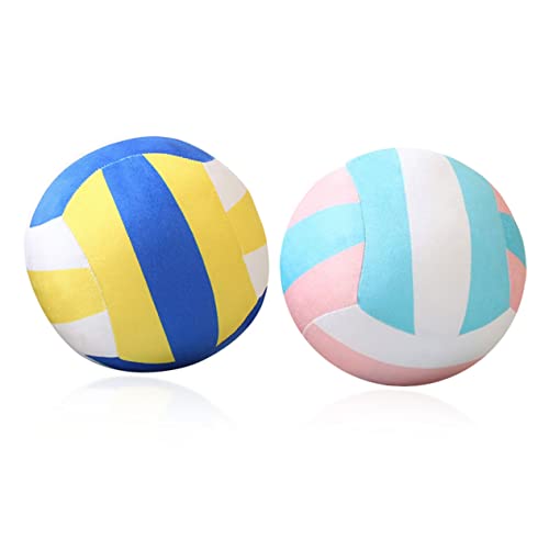 Yardwe 2 Stück Volleyball-plüschtier Flauschig Gefüllt Flauschiges Plüsch-volleyballspielzeug Spielsachen Dekoration Kinderspielzeug Stoff von Yardwe