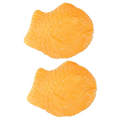 Yardwe 2 Stück Yakini -Modell Kinderspielzeug Realistisches Spielfutter Plastikfutter Gefälschte Lebensmittelspielzeuge Prop Essen Küchenrequisite Gefälschter Nachtisch Harz Orange von Yardwe