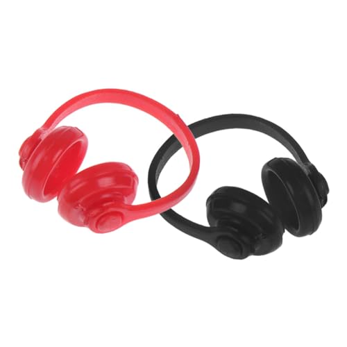 Yardwe 2 Stück Zubehör für Puppenhäuser Modelle Kopfhörer Mini realistisch winzig Desk Decoration puppenstubenmöbel Miniatur-Outdoor-Tools Headset-Modell-Verzierung Mini-Kopfhörer von Yardwe