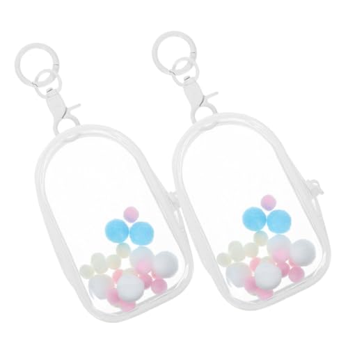 Yardwe 2 Stück transparente Aufbewahrungstasche Blinde Taschen Klarsichtbeutel-Schlüsselanhänger Mini-Klarsichtbeutel Schlüsselbeutel Kollektor-Aufbewahrungstasche PVC Yardwe 2 Stück transparente Aufbewahrungstasche Blinde Taschen Klarsichtbeutel-Schlüsselanhänger Mini-Klarsichtbeutel Schlüsselbeutel Kollektor-Aufbewahrungstasche PVC von Yardwe