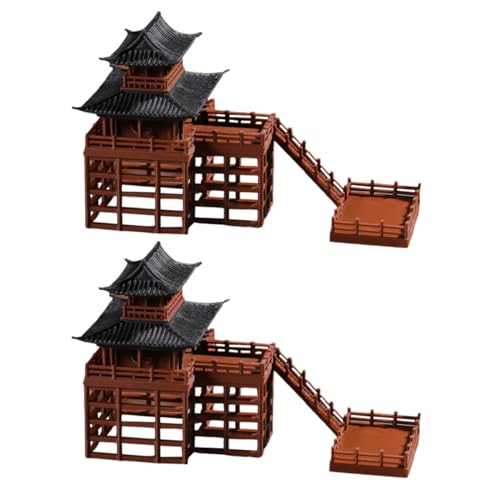 Yardwe 2 Stücke Japanisches Aquariumdekor Japanische Gartendekoration Im Freien Zen-gartenzubehör Bonsai-Dekorationen Mini-gartenfiguren Bonsai-Figuren Light Brown Plastik von Yardwe