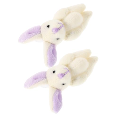 Yardwe 2 Stücke Joint Kaninchen Gefüllte Kaninchen Kleine Plüsch Puppe Kurze Plüsch Lavendel von Yardwe