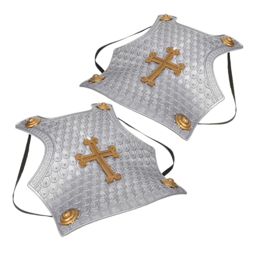 Yardwe 2 Stücke Kinder Römische Rüstung Retro Tragbares Schild Spielrüstung Ritter Kostüm Party Cosplay Rolle Spielen Ankleiden Halloween Soldat Kostüm von Yardwe