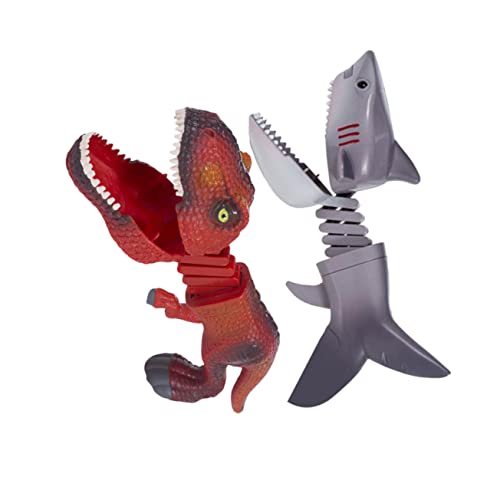 Yardwe 2 Stücke Manipulator-Tierclip- für kinderspielzeug Toys for spielzeuge Animal Toys Streichspielzeug für Tiere Dinosaurier-Hai-Streichspielzeug von Yardwe