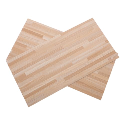 Yardwe 2 Stücke Puppenhaus Holzmaserung Bodenbelag DIY Material Bodenbelag Für Puppe Szene Miniatur Diele Warten von Yardwe