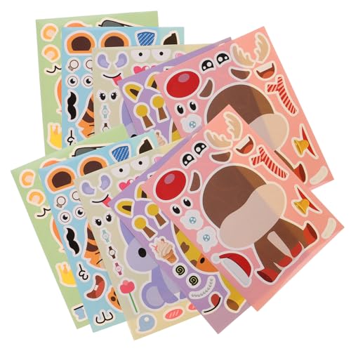 Yardwe 20 Blatt Kreatives Aufkleberspielzeug Machen Sie Einen Gesichtsaufkleber Ziegenaufkleber Geburtstagsdekorationen Zum Thema Dschungel Kupferplattenaufkleber Yardwe 20 Blatt Kreatives Aufkleberspielzeug Machen Sie Einen Gesichtsaufkleber Ziegenaufkleber Geburtstagsdekorationen Zum Thema Dschungel Kupferplattenaufkleber von Yardwe
