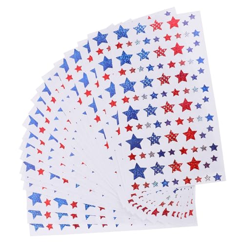 Yardwe 20 Blatt Pentagramm-Aufkleber Glänzende Sternaufkleber Verhaltensdiagramm-Aufkleber Sterne-Belohnungsaufkleber Aufkleber für Lehrer Wandaufkleber mit Sternen - Yardwe 20 Blatt Pentagramm-Aufkleber Glänzende Sternaufkleber Verhaltensdiagramm-Aufkleber Sterne-Belohnungsaufkleber Aufkleber für Lehrer Wandaufkleber mit Sternen - von Yardwe