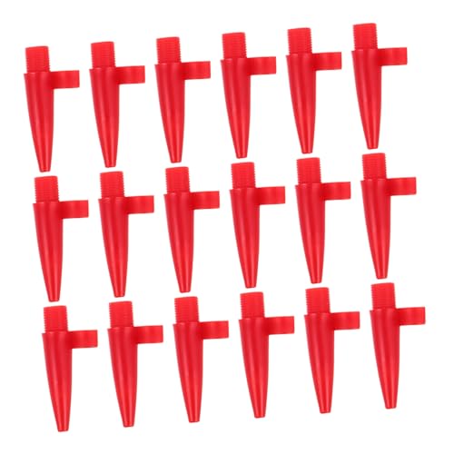 Yardwe 20 Stück Aufblasdüse Pumpen Sie Für Schlauchboote Luftkompressor Adapter Luftpumpenzubehör Für Schlauchboote Düsen Für Luftpumpe Luftpumpendüsen Presta-ventil-adapter Rot Plastik von Yardwe