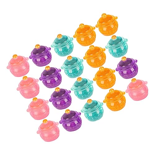Yardwe 20 Stück Aus Einem Topf Mit Pailletten Minikocher Für Fröhliche Simulationstöpfe Bildungs-mini-kochgeschirr Ornamente Miniaturtöpfe Fröhliche Miniaturtöpfe Harz von Yardwe
