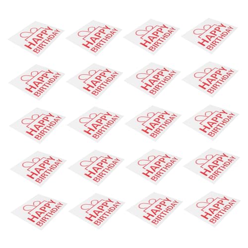 Yardwe 20 Stück Ballonaufkleber Happy Birthday Ballon Party Aufkleber Ballonzubehör Party Ballonaufkleber Ballon Paster Versorgung Dekorative Aufkleber Kreativer Ballonaufkleber Rot PVC von Yardwe